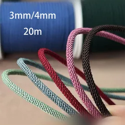 20m/Roll 3mm 4mm Milan Thread Cord DIY Braided String Bracelets Necklace For Jewelry Making Accessories Beading Material Rope