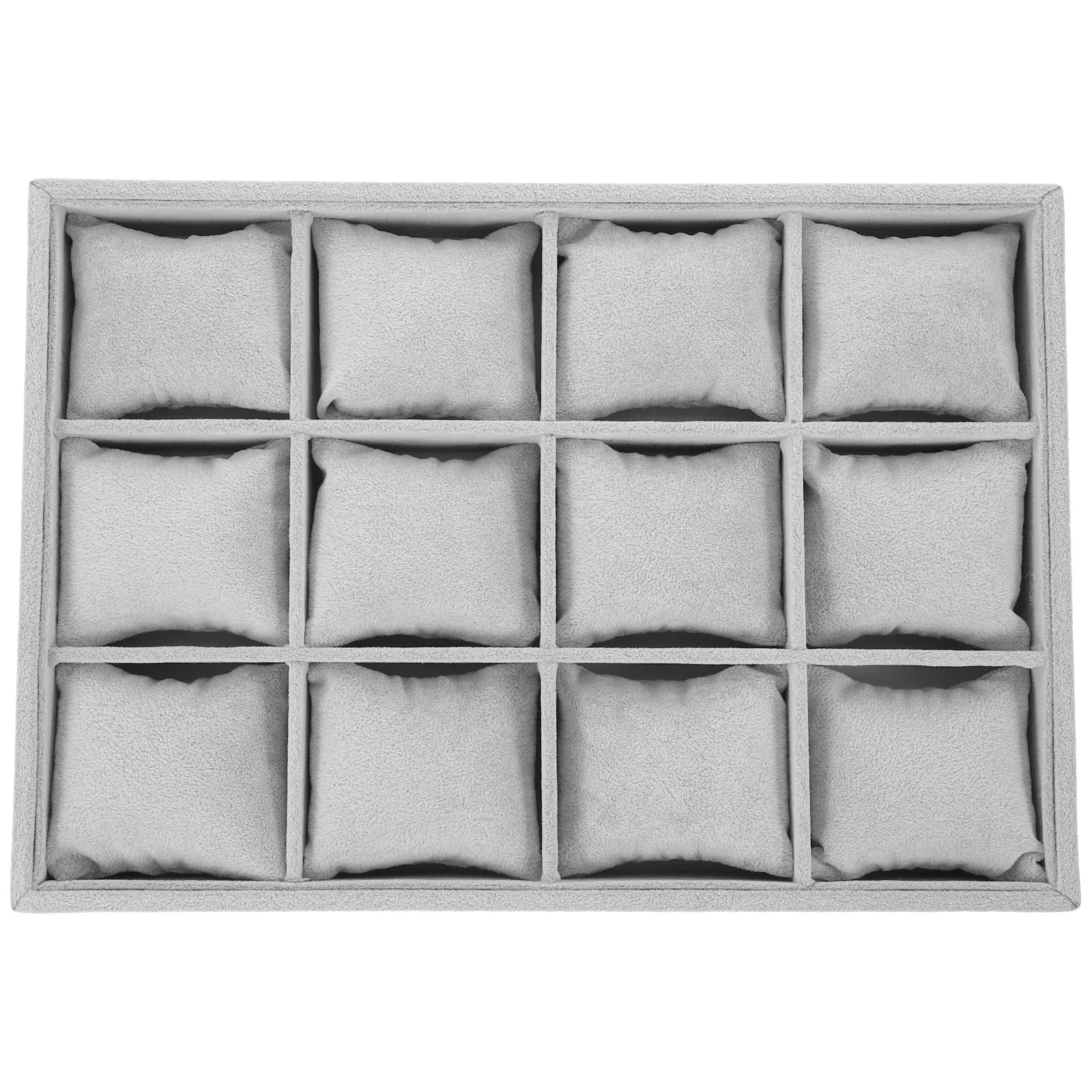 

Watch Tray Bracelet Jewelry Holder Rack Organizer Grey Watches Display Travel Stand