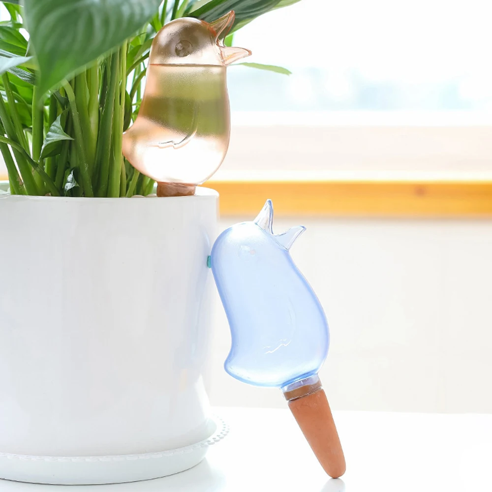1pc Automatic Bird Shape Plant Waterer Drip Irrigation Device Self-Watering Percolator for Home Garden Potted Plants