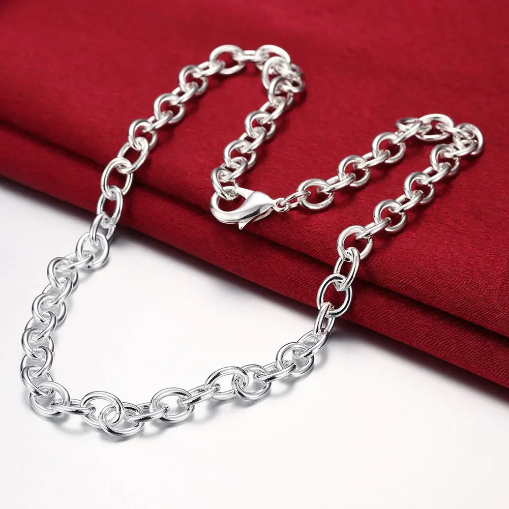 Oferta Especial: Colar de Prata Esterlina 925 Fina para Mulheres e Homens, Corrente de 20 Polegadas, Joia de Luxo, Presente para Festas e Casamentos