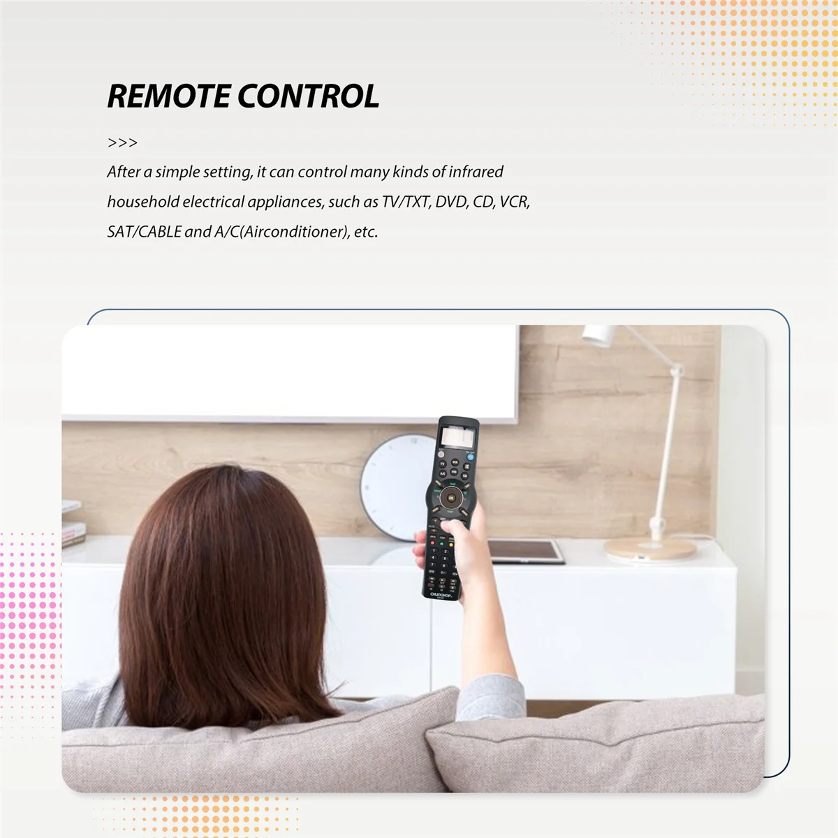 Hot sale  RM991 Smart Universal Remote Control Multifunctional Learning Remote Control for TV/,DVD CD,VCR,SAT/CABLE and A/C