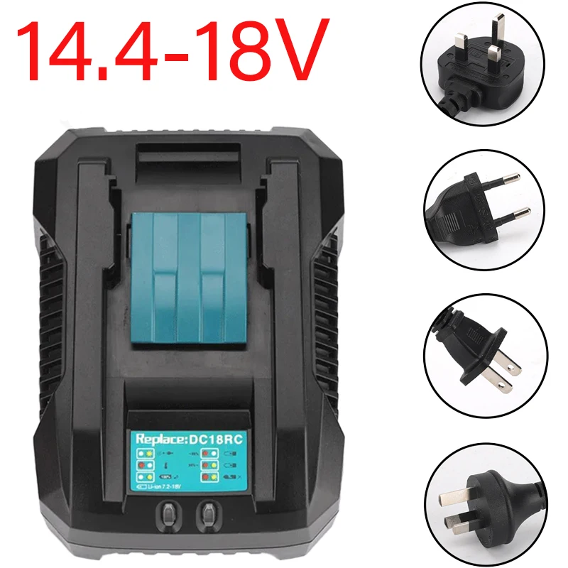 

For Makita 18V 14.4V BL1860 BL1840 BL1830 BL1820 BL1440 DC18RC Replacement Lithium Converter New 4A Li-ion Battery Charger