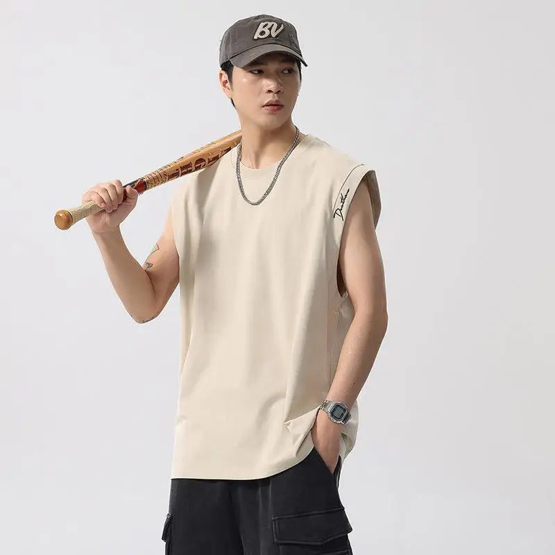 

Men's Svel Fitn Vest Loose Breathable Absorbent Summer New Sle 2025 Tank Top Special Wide Fit Casual Other