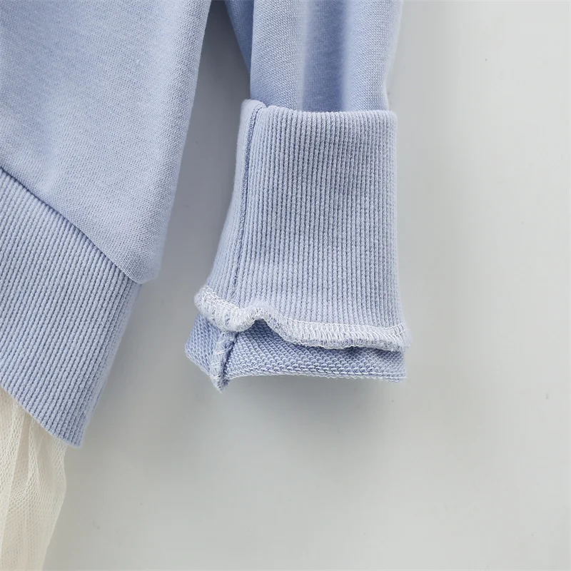 Jumping Meters New Arrival 2-7T Girls Shirts Baby Clothes Space Beading Sweatshirts Toddler Costume Mesh Hooded Shirts