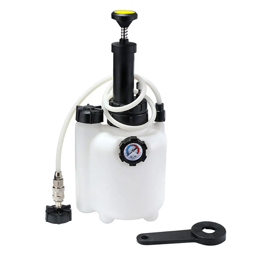 3L Fluid Pressure Bleeding Vacuum Pump Tool Set Brake Clutch Bleeding Kit with 1L Oil Bottle Universal Adapter Fluid Oil Changer