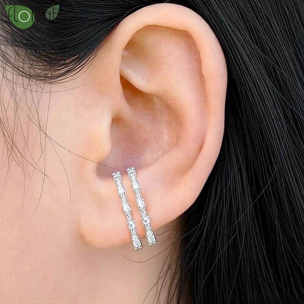 25 Sterling Silber Nadel-Ohrringe mit Zirkonia für Damen, unregelmäßige Persönlichkeits-Ohrringe, 2026 Neu, Feiner Schmuck Großhandel
