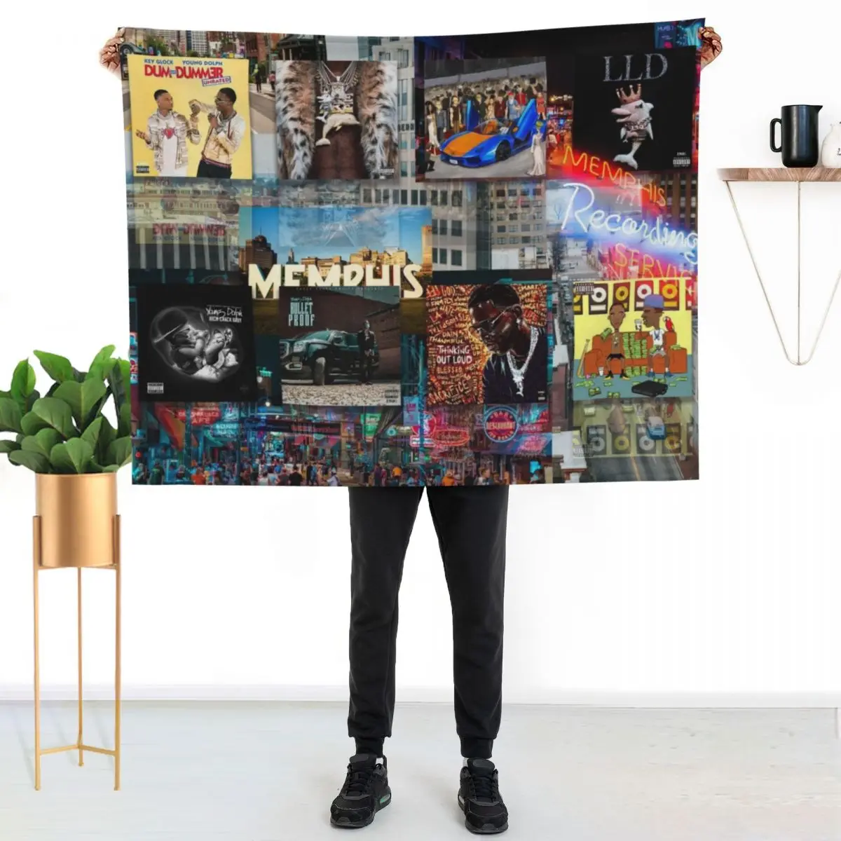 Young Dolph | Hall of Fame Collage Throw Blanket sofa bed warm winter Bed Fashionable Flannel Furry Fashion Sofas Blankets