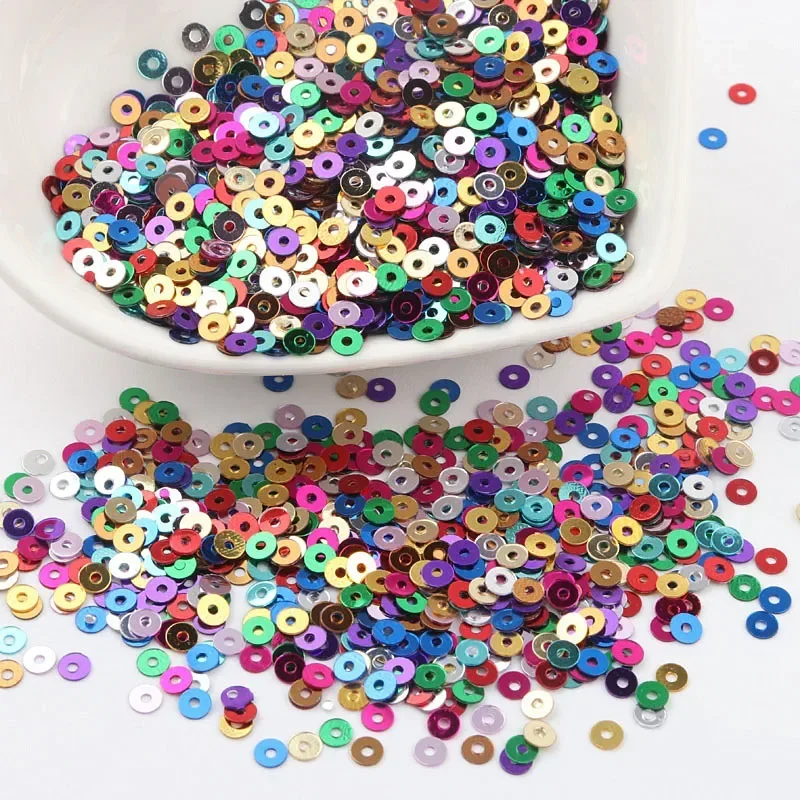 450g Sequins 3mm 4mm 5mm 6mm Loose Sequin Paillettes Crafts Sewing Clothes Decoration DIY Accessory Women Garments