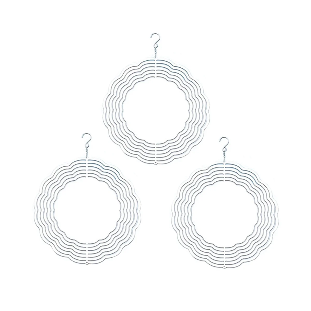 เครื่องปั่นลม3ชิ้น10นิ้วแบบระเหิด3D ลมหมุนแบบแขวนสำหรับตกแต่งสวนกลางแจ้งในร่มสปินเนอร์