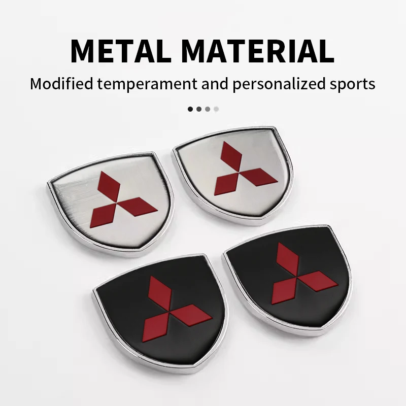 3D Metal Sticker Car Body Badge Shield Styling accessori Auto per Mitsubishi Asx Lancer Pajero Outlander L200 Delica Eclipse