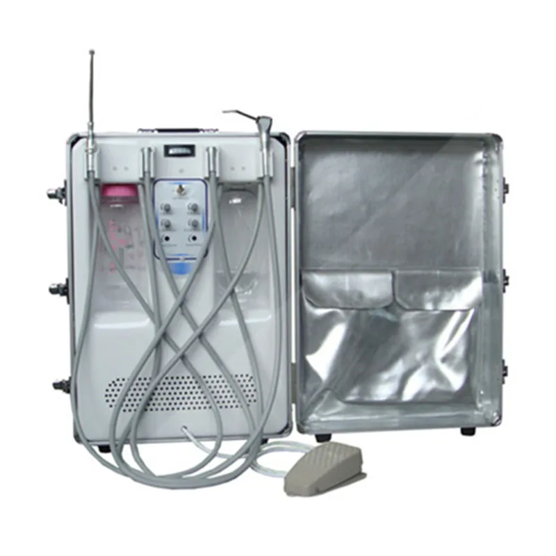 Portable Dental Unit New Style with Oiless Air Compressor Removable Treatment Chair for Convenient Dental Care