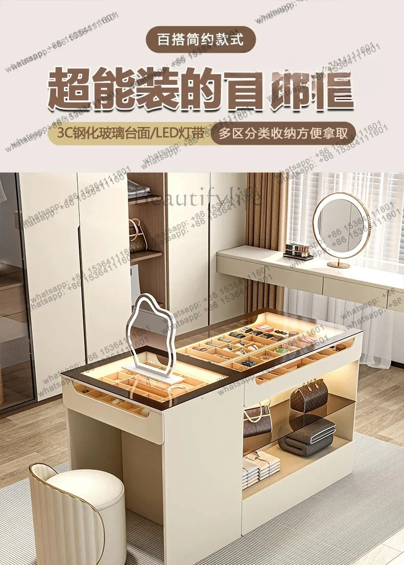 yj21 Cloakroom, island cabinet, dresser integrated, modern drawer storage cabinet, large-capacity display cabinet