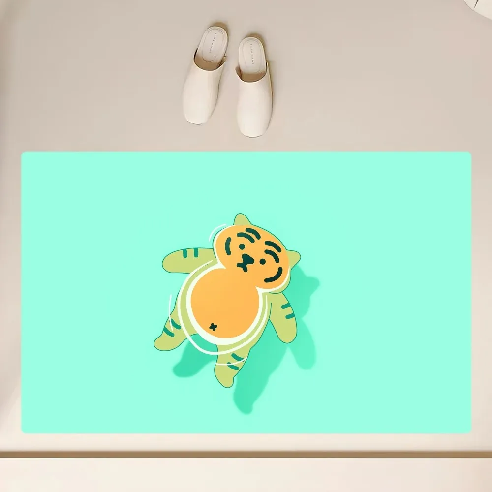 Kawaii M-MUZIK T-TIGERS Floor Mat Anti-Slip Bathroom Kitchen Bedroom Living Room Entrance Rug Home Decor