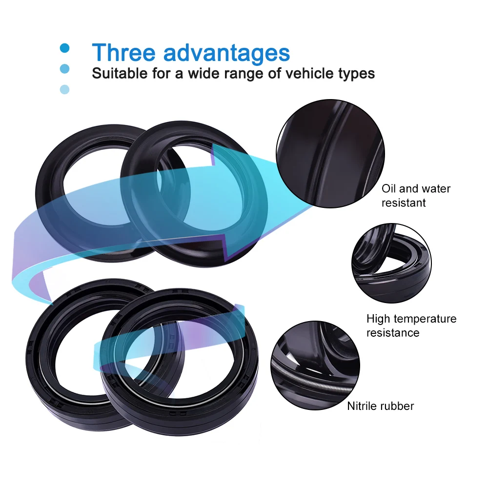 

35mm Motorcycle Front Shock Absorber Fork Damper Oil Seal and Dust Cover Seal Lip For MOTORHISPANIA FURIA all versions 2009-2012