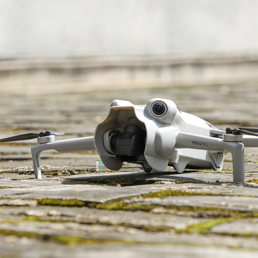 Lens Cap For DJI Mini 4 Pro Protector Sun-Hood Dust-proof Landing Gear Stand Holder Protective Cover 2in1 Set Accessories Kit