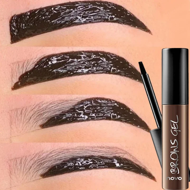 Natural Eyebrow Enhancers Gel Liquid Makeup Tear Peel-off Brow Tattoo Tint Lasting Waterproof Easy To Wear Eyebrows Cream Makeup