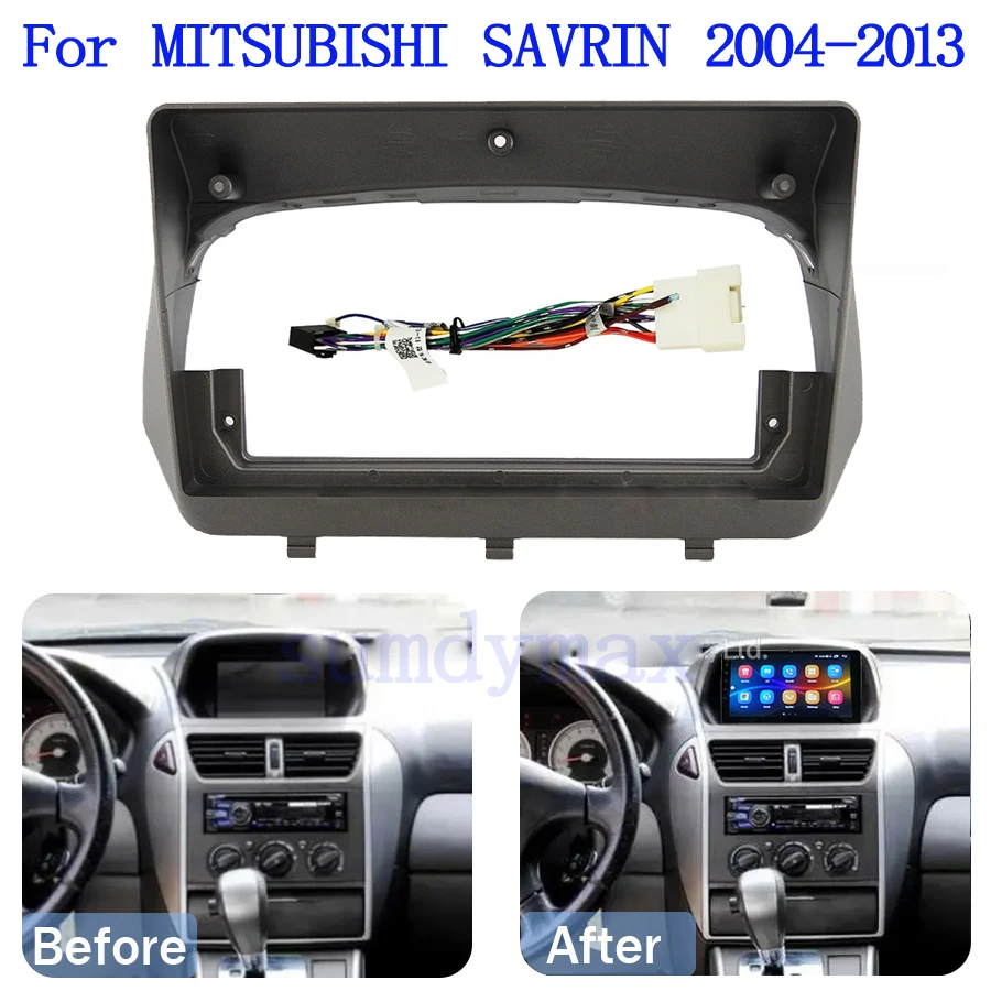 2 Din 9inch Panel for Mitsubishi Savrin 2004-2012 Dash Mount Kit Interior Car Radio Surround frame android frame