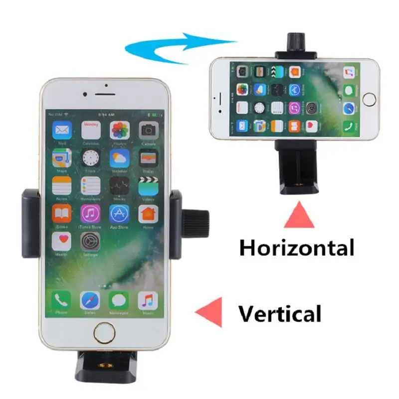 Universal Smartphone Cell Phone Mount Holder Adapter for Tripods or Stands With Standard 1/4 Inch Mount Screw 360 Can Rotates