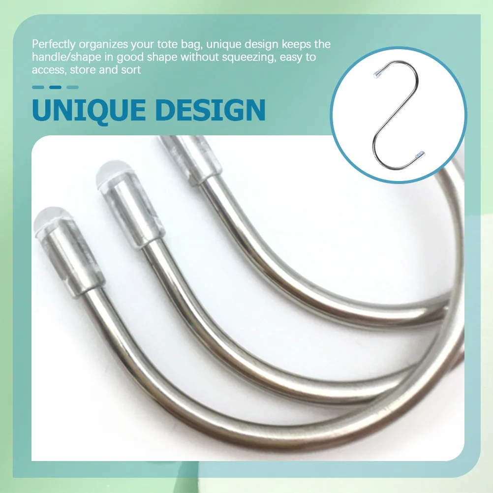 

12pcs S Shaped Hooks 201 Stainless Steel 30Lbs Capacity Punch Free Over Door Hanger Organizer For Bags Coats Towels Hats Kitchen