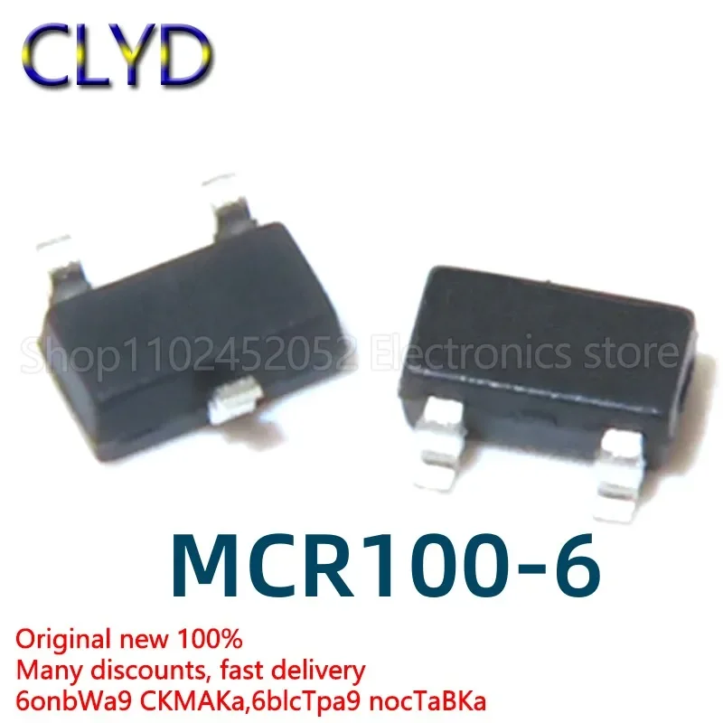 1PCS/LOT New and Original MCR100-6 MCR16 unidirectional micro-triggered thyristor chip SOT23