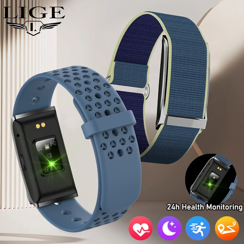 

LIGE Smart Watch Men Women Fitness Smart Bracelet Sport Band Heart Rate Blood Pressure Monitor Waterproof Watches for Andrio iOS