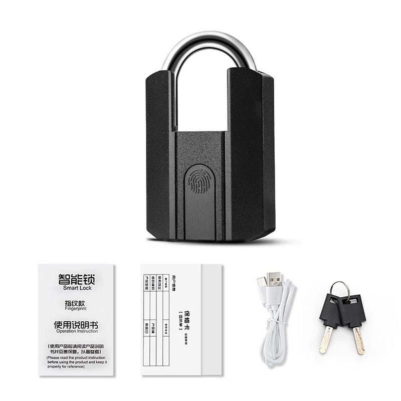 Intelligent Bluetooth Fingerprint Padlock TTLock App Unlock & Fingerprint Unlock & Key Unlock Warehouse Cabinet Door Lock