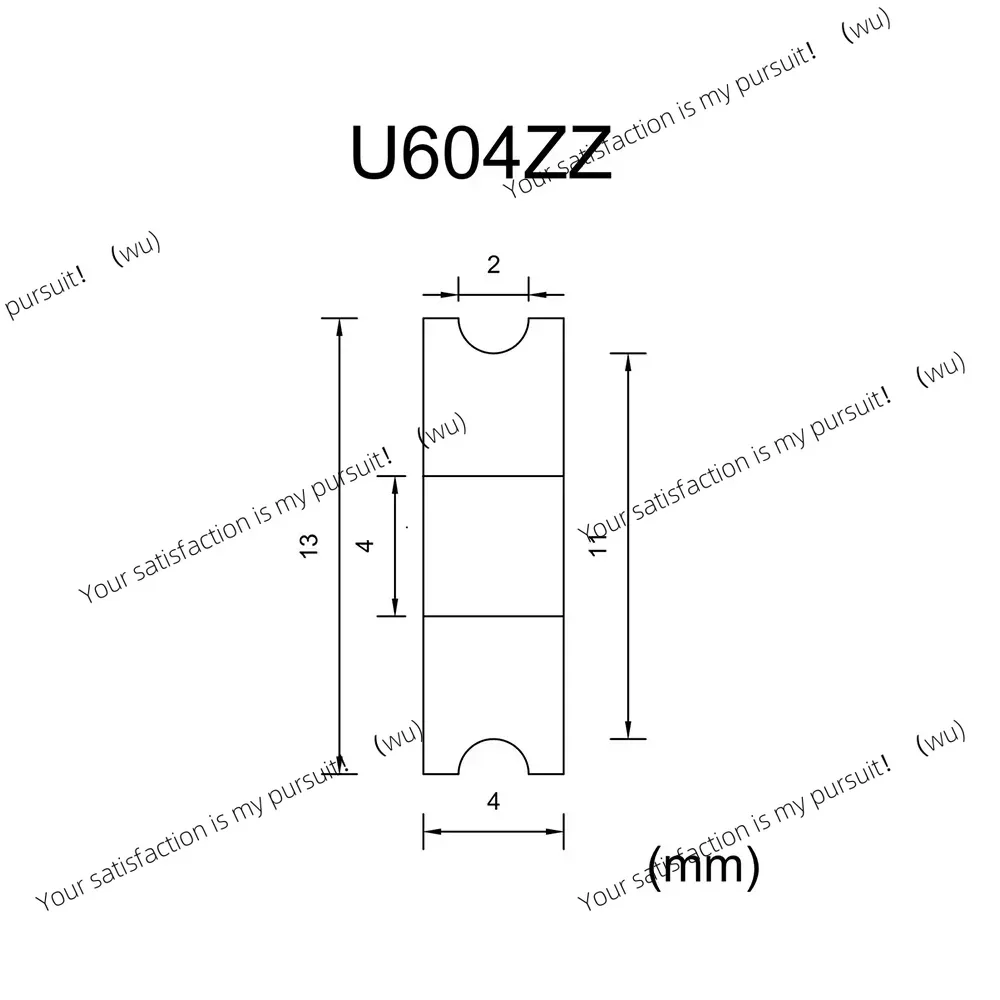 3D Printer U604ZZ 604UU 4x13x4mm U-Shaped Bearing MK8 Extruder Round Wheel Gear Walking Guide Rail Bearings Fitting Pulley