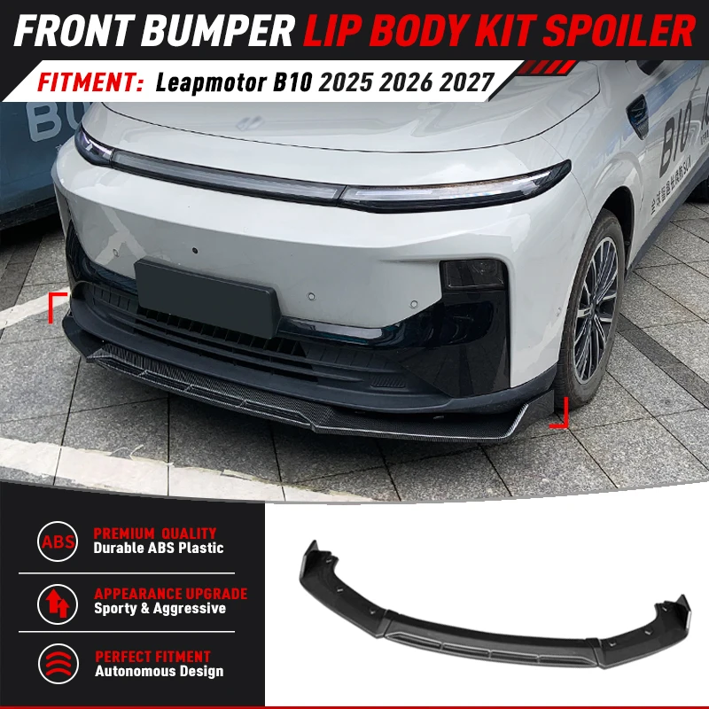 Frontstoßstangenlippen-Splitter für Leapmotor B10 2025-2027, unterer Kinn-Diffusor-Spoiler, aerodynamisches Exterieur-Karosserie-Kit-Zubehör
