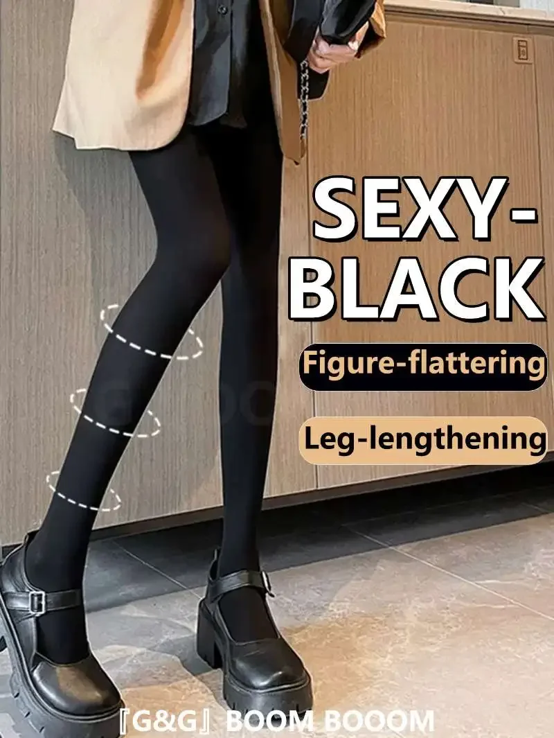 النساء جوارب الحرارية مثير الصوف الجوارب الدافئة الشتاء عالية الخصر شفافة جوارب طويلة سميكة مرونة الجلد تأثير زائد يغطي الرجل #1