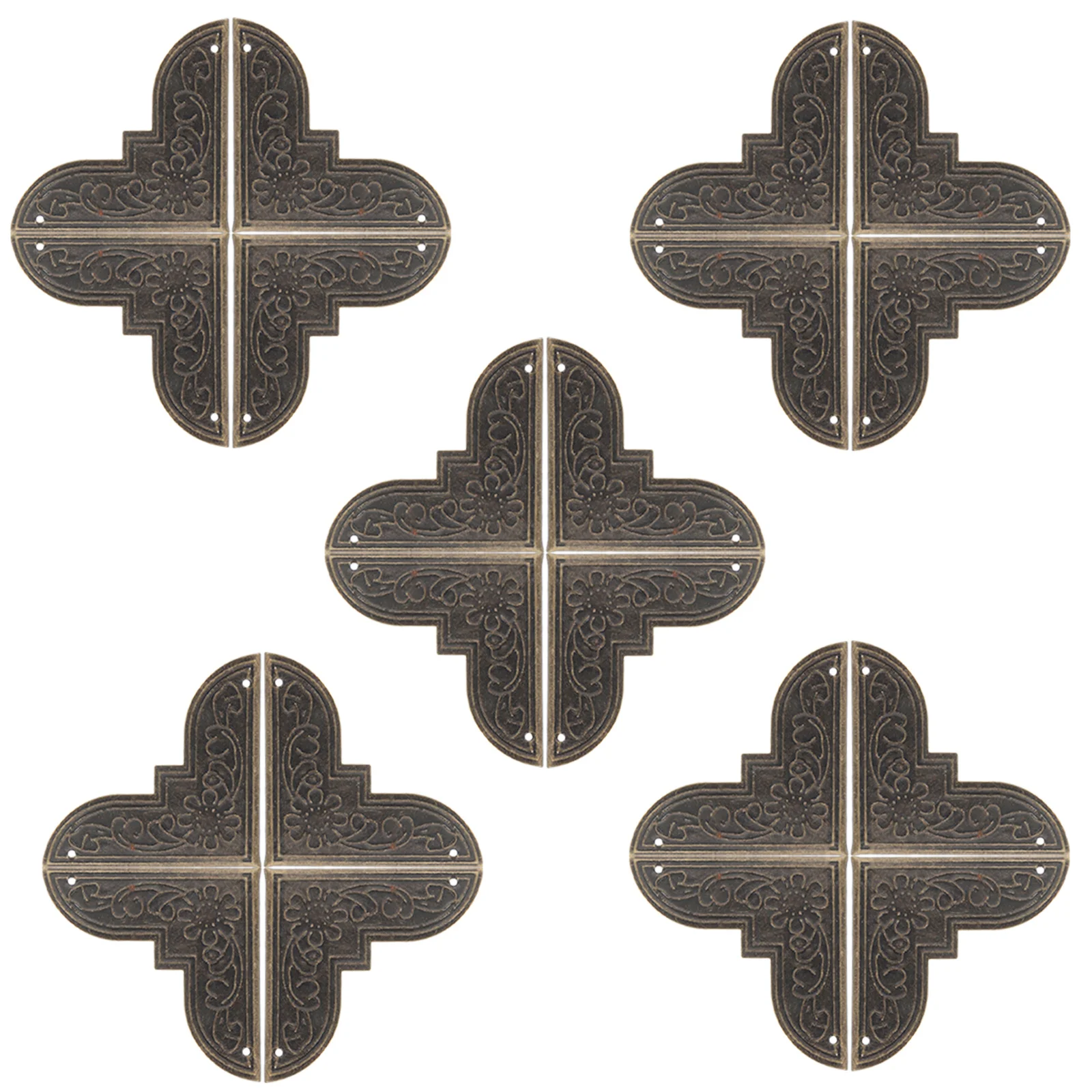 

20Pcs Corner Protectors Metal Vintage Box Edge Guards Decorative Jewelry Box Wooden Case Protective Guards