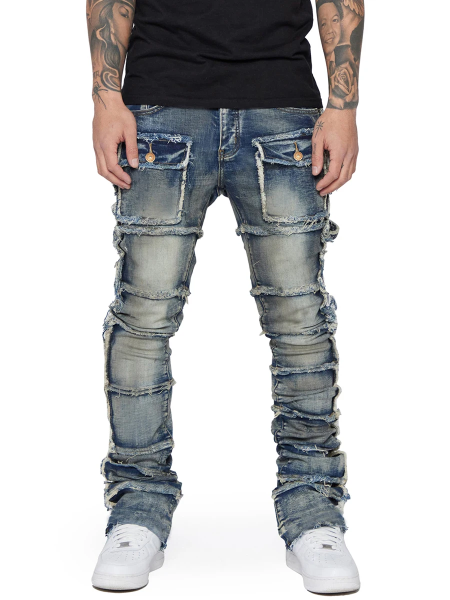 

Men s Spring Summer Skinny Jeans Fashion Ripped Streetwear Denim Pants with Pockets