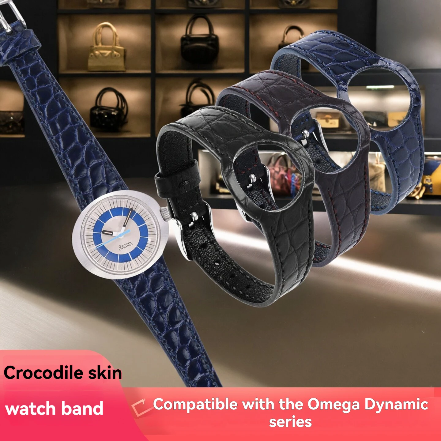 correa-de-reloj-de-cuero-integrada-azul-blanca-marron-y-negra-compatible-con-relojes-omega-dynamic-vintage-correa-de-repuesto-con-textura-de-piel-de-cocodrilo