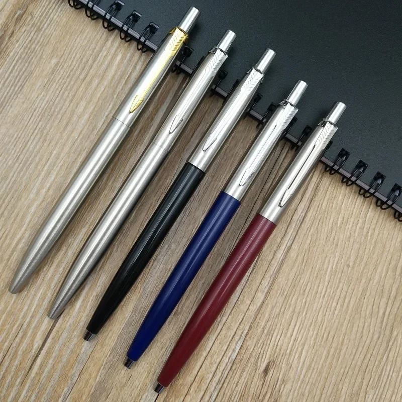 

Metal Ballpoint Pen Press Tyle Business Fountain Pen with Blue/Black Ink Refill Students Gift Neutral Pen School Office Supplies
