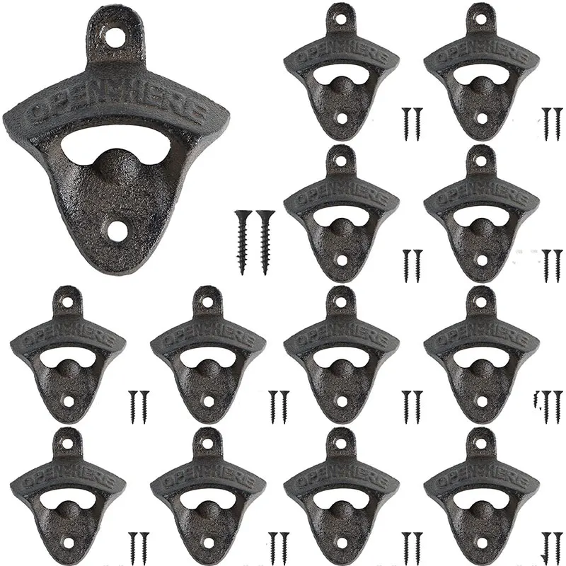 40Pcs Vintage Wall Mount Bottle Openers Rustic Red Copper Bar Beer Opener Four Colors Combinations Bar Accessories
