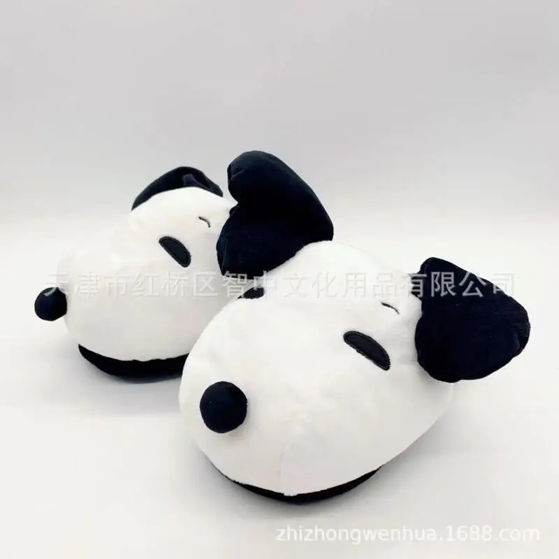 Kawaii Snoopy Winter Soft Plush Warm Indoor Home Floor Slippers with Movable Ears Casual Daily Holiday Collectible Gift