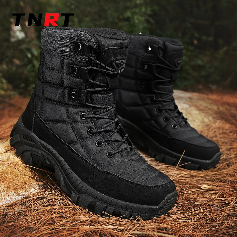 

2024 Snow Boots Walk Step Trekking Shoes Slip On Work Outdoor Field Boots Man Sneakers Training Hiking Rubber Large Size39-47