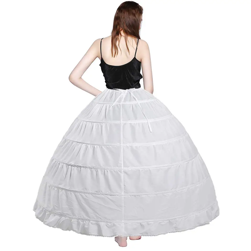 6 Hoop Skirt for Women Ball Gown Petticoat Crinoline Wedding Underskirt Half Slips image 5