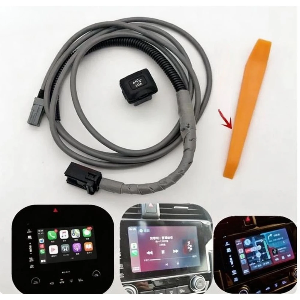 

Genuine USB Cable+USB Cover Set Armrest Box Fits for Honda 10th Gen Civic Hatchback 2016-2017-2018-2019-2020-2021 Carplay