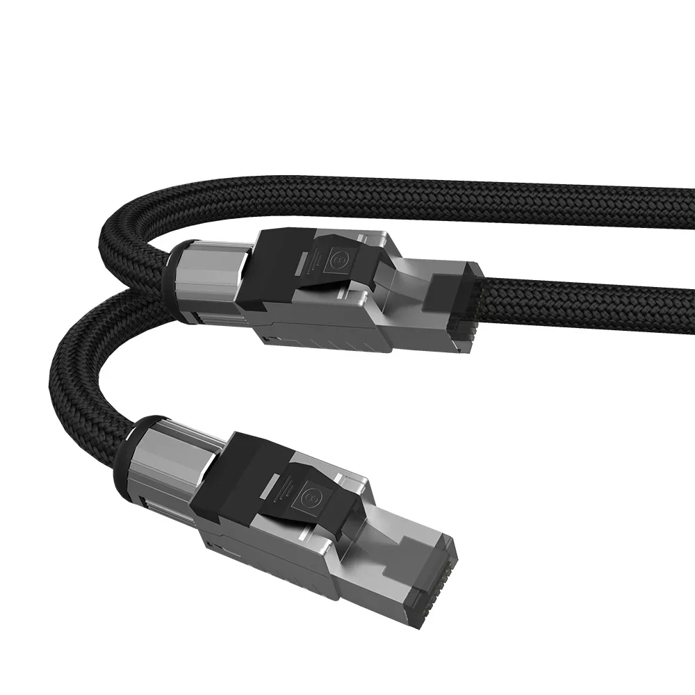 

Ethernet-кабель Audiocrast A79 CAT8, 2000 МГц, 40 Гбит/с, сетевой кабель Cat 8 RJ45, прочный для SIM-карты в Интернете