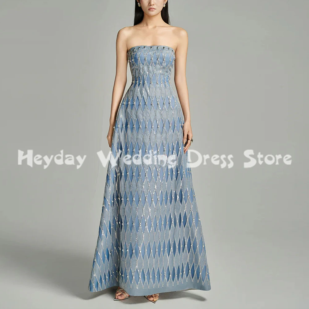 

Heyday Women's Strapless A Line Lace Beaded Evening Dresses With Sleeveless Floor-Length Formal Elegant Party Dresses 2025