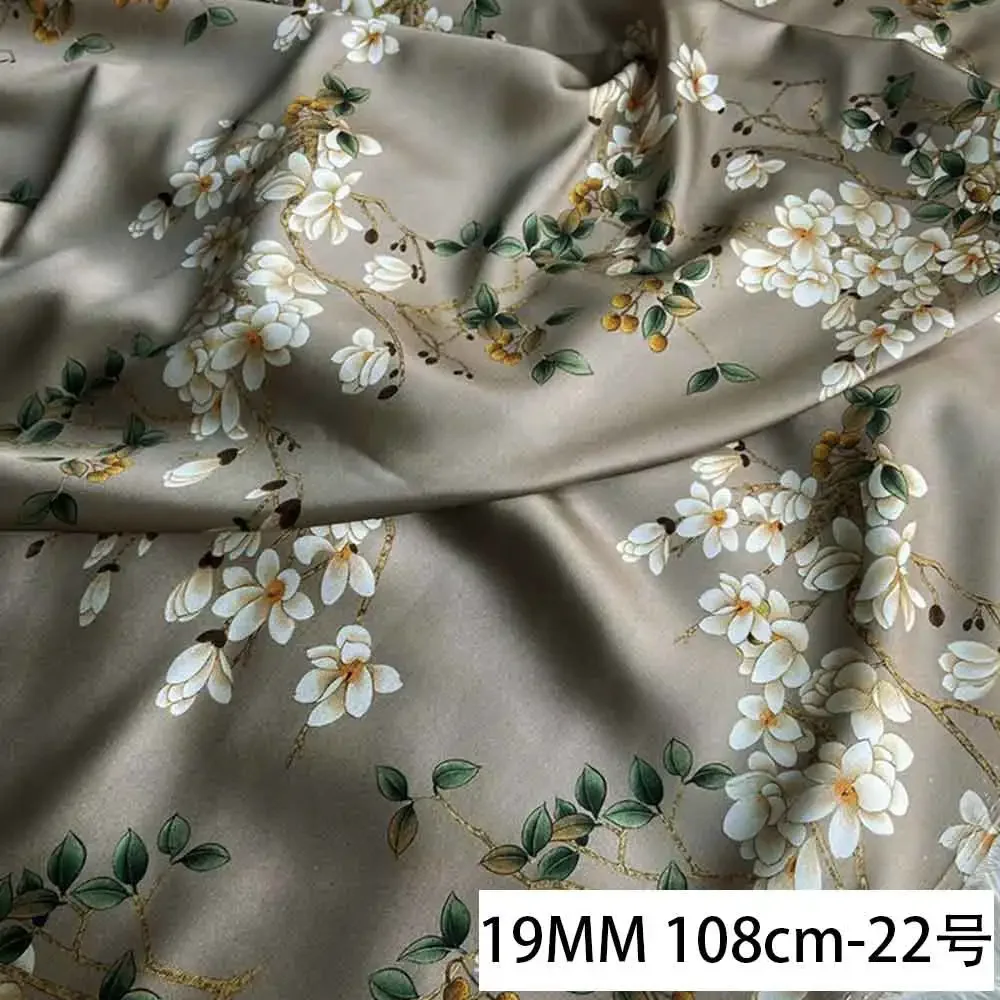 19 Momme 90% Silk+10% Spandex Fabric 6A Grade Silk Bedding Fabric 108CM Wide