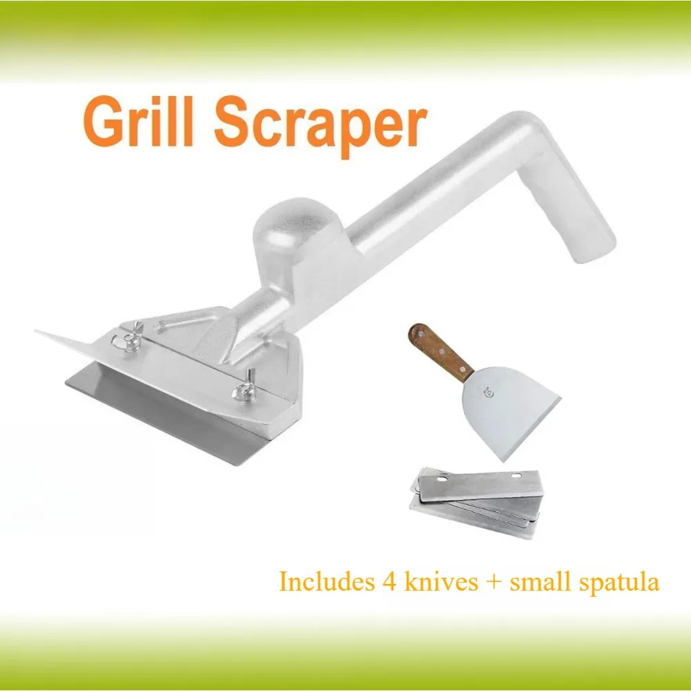 Heavy‑Duty Aluminum Grill Tool Kit, Spatula Scraper Tongs Set for Commercial Hotel Restaurant BBQ Cooking