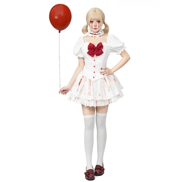 Gothic Sle loween Blood Doll Costume New 205 Stage Performance Dr Maid orm Lolita Skirt for Women Autumn Faion