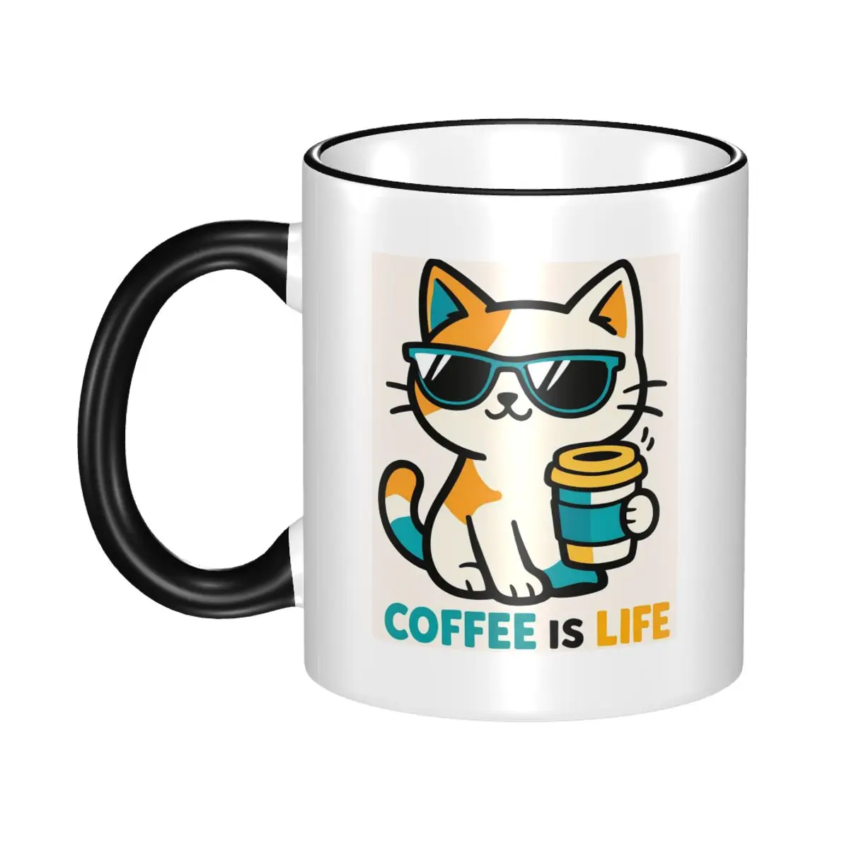 Minimal Coffee Art For Caffeine Addicts And Cozy Mornings Mug Ceramic Coffee Cups Tea Mugs Milk Cup Drinkware Gift for Friends