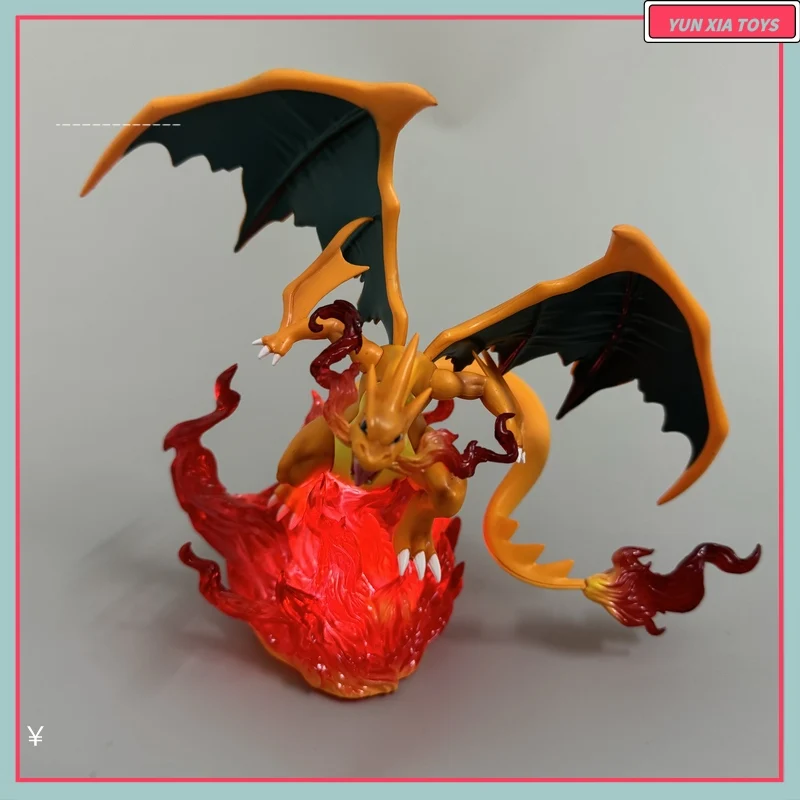 

20 см Zxz анимация периферийные игрушки украшения огнедышащий дракон Gk модель ручной работы аниме статуя игрушка светящийся подарок