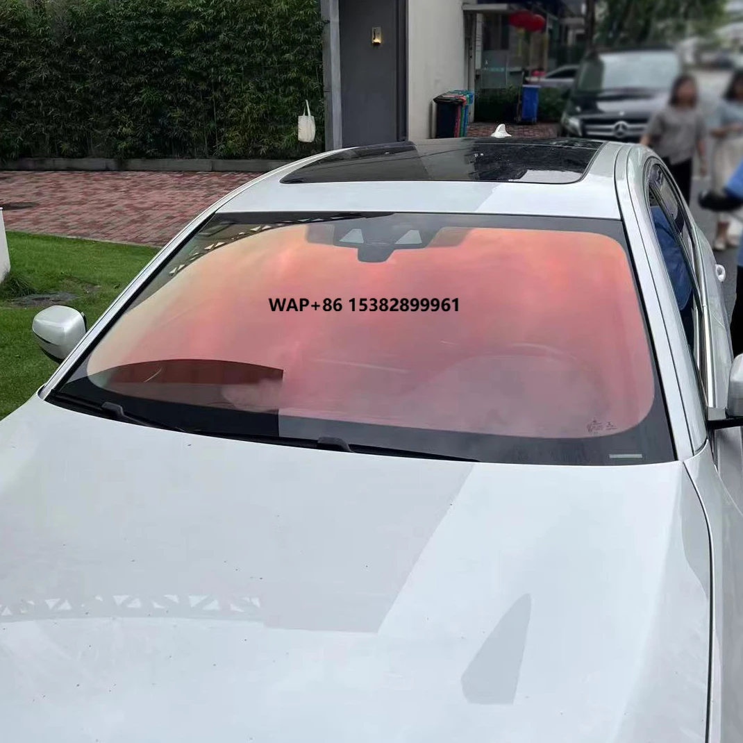 

Премиальная пленка-хамелеон розового цвета, 65% VLT, 99% защита от УФ-излучения, меняющая цвет, самовосстанавливающаяся, для защиты автомобильных стекол от солнца.