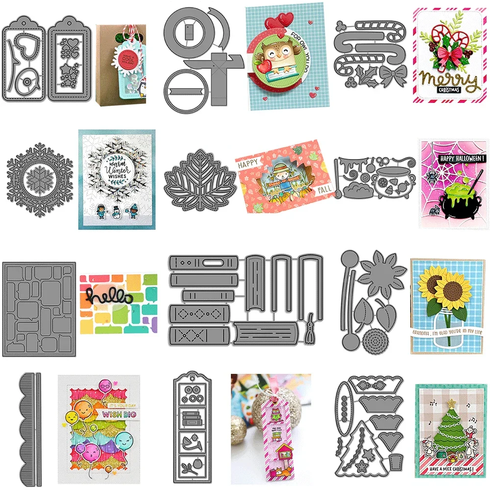 Geschenkanhänger, drehbare Überraschungs-Metall-Stanzformen, Prägung, gestanzt, 2024, neu für DIY-Kartenherstellung, Scrapbooking, Bastelbedarf