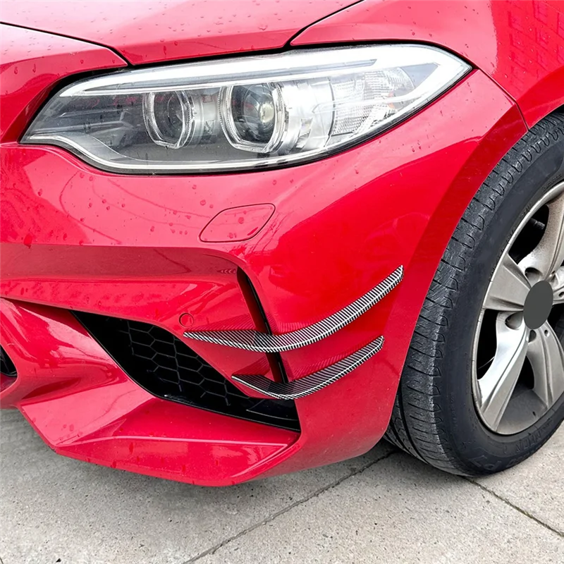 

For BMW M2 F87 2016-2021 Car Accessories Front Bumper Wind Knife Splitter Spoiler Canard Trim Carbon Fibre