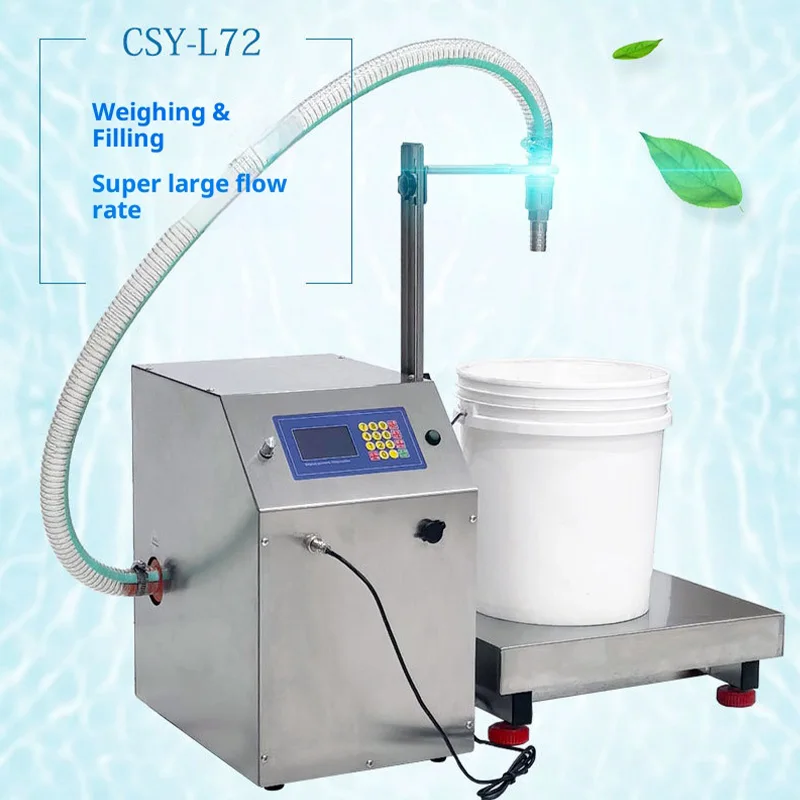 Mesin Pengisi Cairan Otomatis Kuantitatif Tipe Timbang 72L/menit Dengan Pompa Diafragma Aliran Besar Untuk Deterjen Sabun Cuci