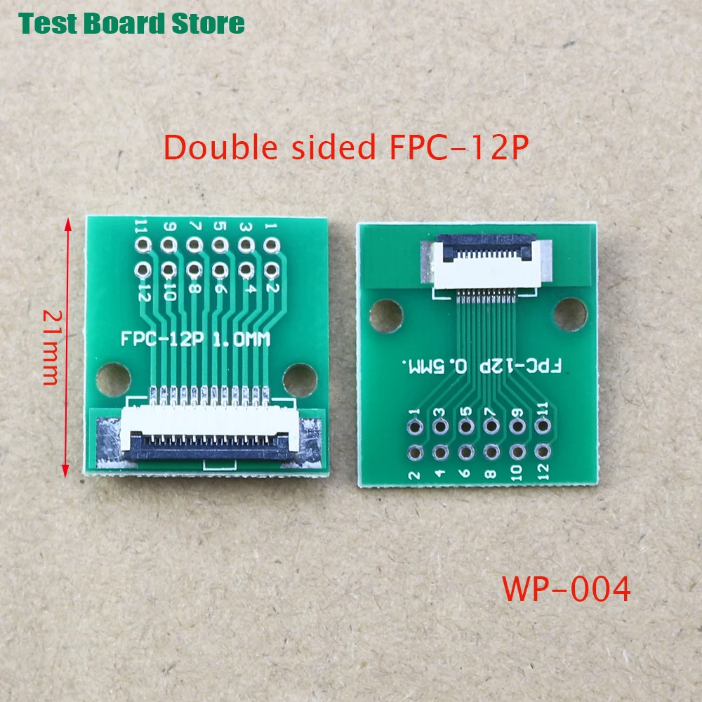 1個のテストボードfpc 6 8 10 12 20 30 24ピンpcb両面ffc fpcフレックスケーブルアダプタピッチ0.5ミリメートル1.0ミリメートルに2.54ミリメートルコネクタ